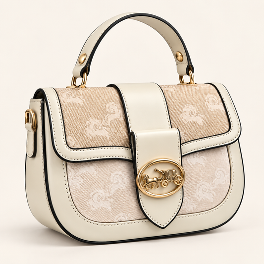 Sac à main Ivoire — Élégance & détails dorés